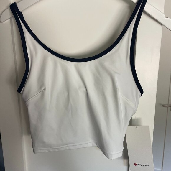 Lululemon White Cutout Tennis Crop Tank - Size S - Picture 1 of 2